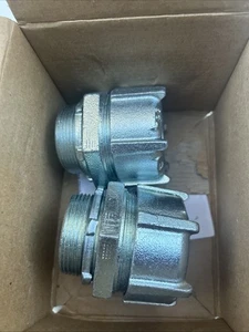 T&B Fittings 5236 Liquidtight 1.5 Flexible Metal set2 Conduit Connector Straight - Picture 1 of 4