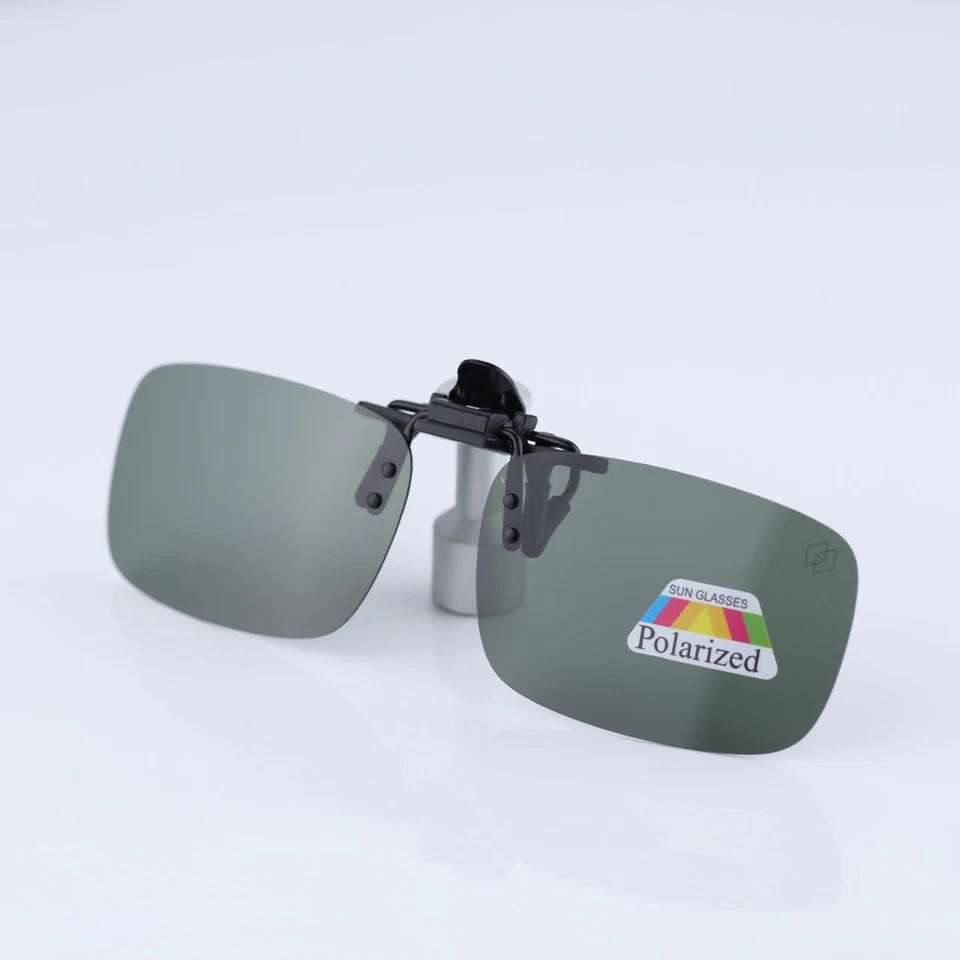 O'S OPTICAL Polarized Sunglasses Clip-On for Eyeglasses Dark Green,Square,C0017 - Photo 1/1