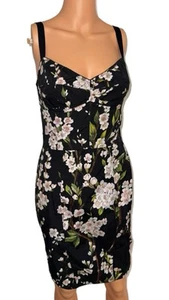 dolce and gabbana Floral Fitted Bodycon Corset Short Dress 40 Italy Sexy Label - Bild 1 von 4