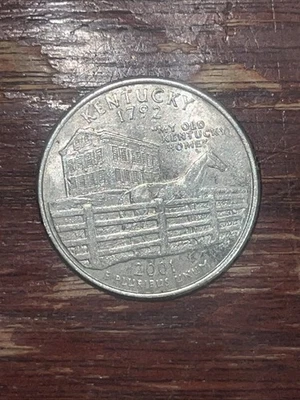 2001 P Kentucky State Quarter Uncirculated, US Mint Roll - Image 1 of 2