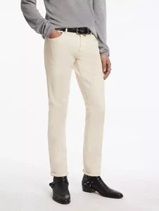 John Varvatos Herren weiß French Terry spitz zulaufend Jeans 34 NEU $ 428 J704Z1-EBTA - Bild 1 von 2