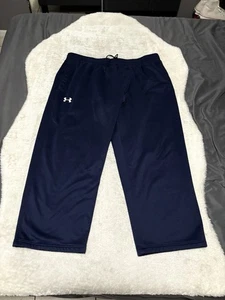 Under Armour Mens Navy Blue Joggers Size 2XL Sweatpants Gym - Picture 1 of 8