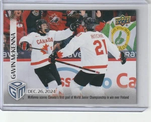 Gavin McKenna 2024 Upper Deck Game Dated Moments Rookie #TCJ-1 TEAM CANADA - Picture 1 of 1