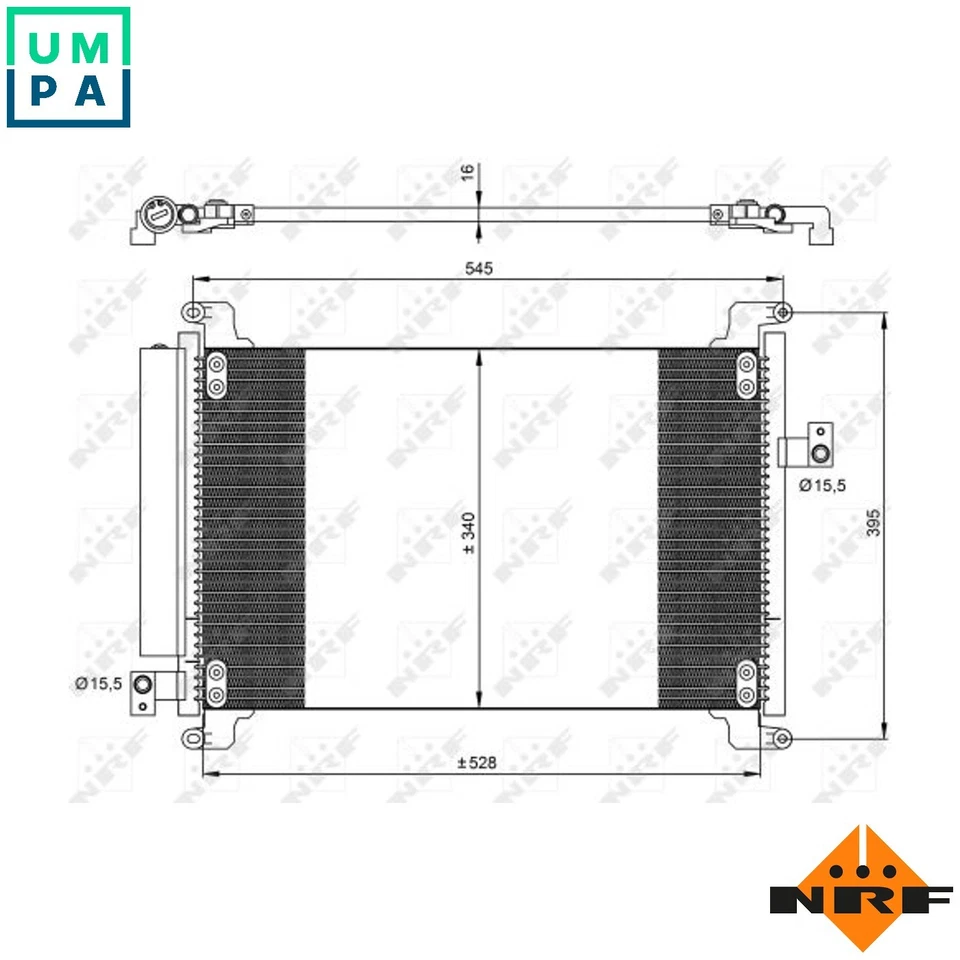 CONDENSER AIR CONDITIONING 35941 FOR FIAT 182 B6.000 1.6L 186 A4.000 1.6L 4cyl - Image 1 of 4
