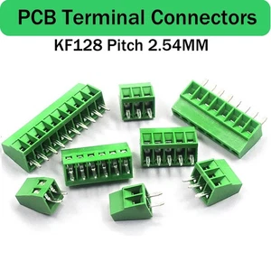 KF128 2.54MM Pitch Terminal Block Screw PCB Connectors Mount 2P/3P/4P/5P to 10P - Picture 1 of 5