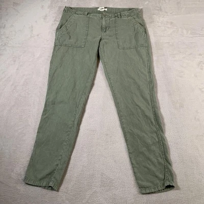 Pantalones Billabong para mujer 29 verdes utilitarios pierna recta bolsillos recortados informales Foto 1 de 4