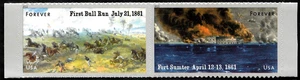 THE CIVIL WAR 1861 US 4522-4523 FT SUMTER BULL RUN WAR HISTORY FOREVER STAMP SET - Picture 1 of 6