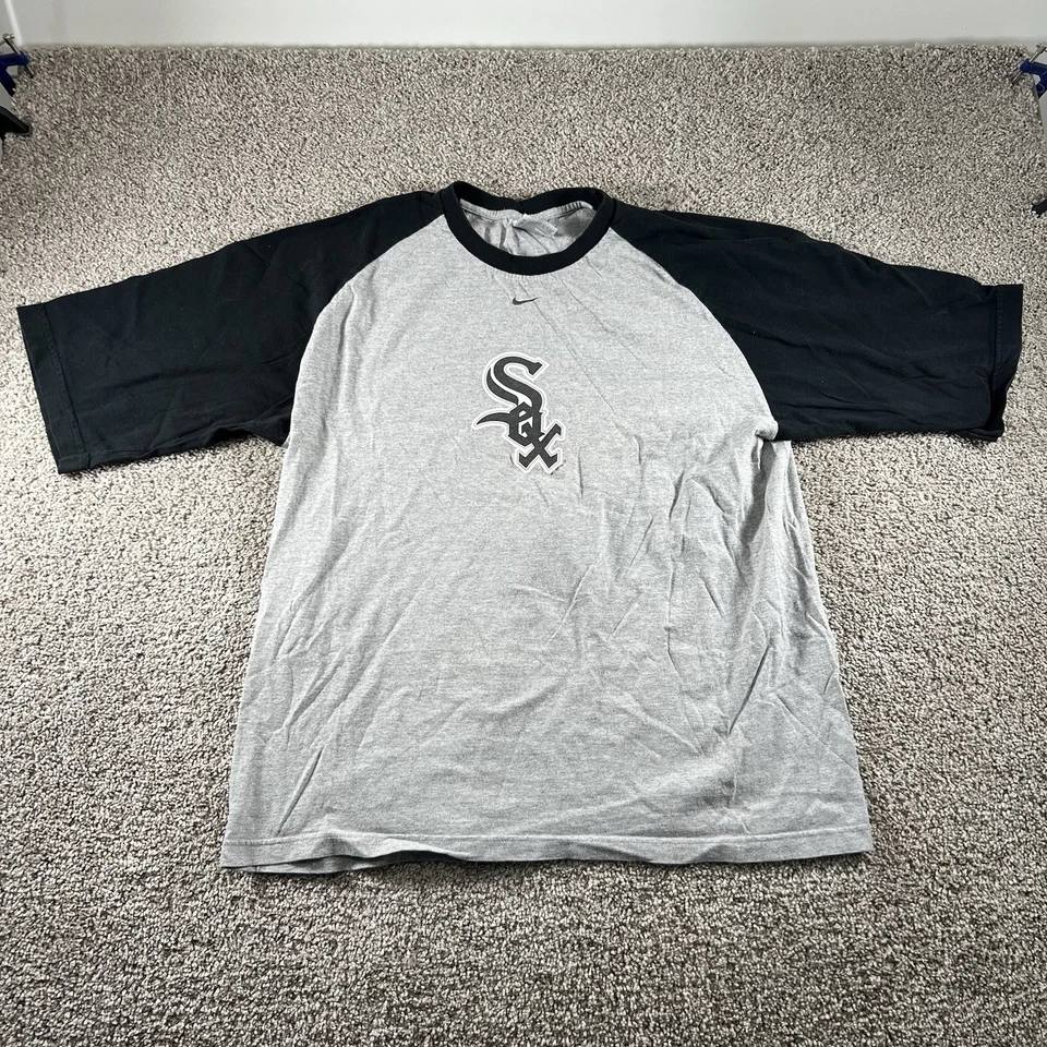 Camisa Nike Vintage Chicago White Sox Hombres XL Y2K Gráfico Centro Swoosh Logo Desteñido Foto 1 de 4