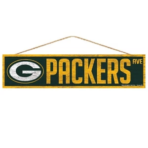 Letrero de madera Green Bay Packers 4x17 Avenue NFL decoración estilo callejero por Wincraft - Imagen 1 de 1