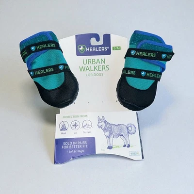 Urban Walker Dog Boots, Teal, S/M Healers Brand New Open Box  - Image 1 of 4