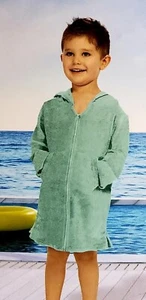 NEW KID'S AQUA BLUE SWIM COVER UP SIZE XS 4-5 - Picture 1 of 9