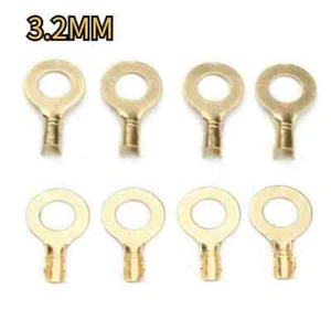 1000-50Pcs 3.2mm Non-Insulated Open Barrel Wire Crimp Copper Terminal Connector - Picture 1 of 5