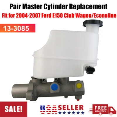 2x Brake Master Cylinder Replacement for 04-07 Ford E150 Club Wagon/Econoline Foto 1 de 4