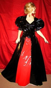 Lackkleid Zofenkleid Lack Party Transvestit Vinyldress Maiddress Wetlook Shiny - Picture 1 of 8