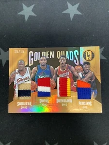 2016-17 GOLD STANDARD BASKETBALL O'NEAL/HILL/OLAJUWON/EWING QUAD PATCH #15/15 - Picture 1 of 2