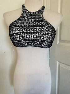 Sunsets Black Diamond Hollywood Hi Neck Bandeau Top Size M  NWT - Picture 1 of 8