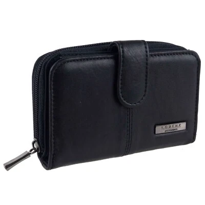 Lorenz LadiesWomens Leather Purse/Wallet Black RFID Protected - Image 1 of 4