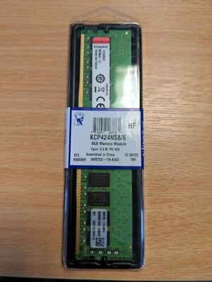 Kingston KCP424NS8/8 8 GB DDR4 2400MHz Memory Module - Green - Image 1 of 2