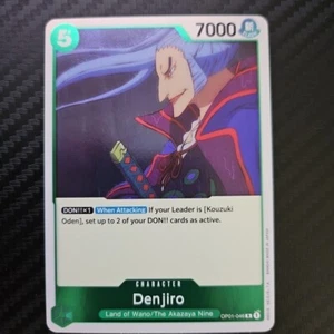 Tarjeta de una pieza rara Denjiro OP01-046 R JUEGO DE CARTAS COLECCIONABLES ROMANCE AMANECER INGLÉS - Imagen 1 de 1