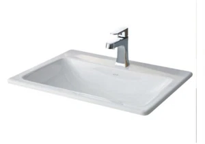Lavatory Sink 17 3/4 x 17 3/4 Cheviot White Square. Free Shipping - Picture 1 of 2