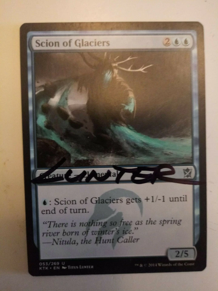 Scion of Glaciers Signed by Titus Lunter Magic the Gathering - Image 1 of 1
