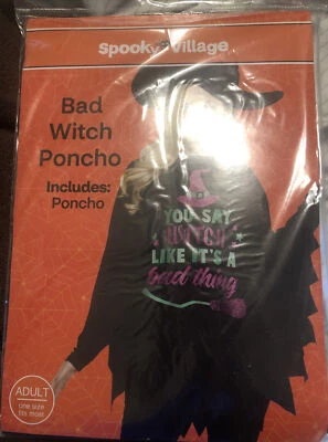 Spooky Village Women' s Halloween Spooky Poncho Size:Adult OSFMost NEW/NWT - Image 1 of 3