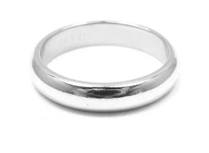 ¡Auténtico! Cartier Platinum Wedding 3 MM Band Ring Size 48 US 4.5 - Imagen 1 de 4