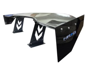 NRG Carbon Fiber Weave 59 Inch Universal Rear Spoiler Arrow Cut Out Stands and N - Bild 1 von 4