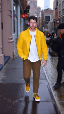 Nouvelle veste en cuir jaune pour homme. 100 % vraie veste en cuir de...