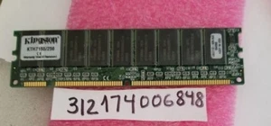 256mb 2RX8 sd sdram cl2 pc100 sdr 168pin ecc non-registered low density 16x8 - Picture 1 of 1