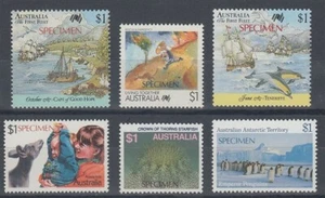 AUSTRALIA SELECTION OF $1 SPECIMENS (x6) MINT (ID:133/D44406) - Picture 1 of 1