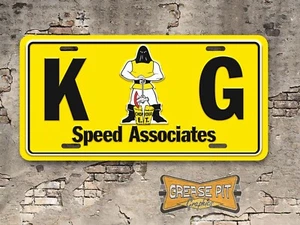 K & G Speed Associates License Plate - Picture 1 of 1