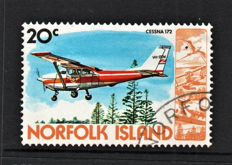 Used  " CESSNA 172D SKYHAWK " Norfolk Island 1980 Cover