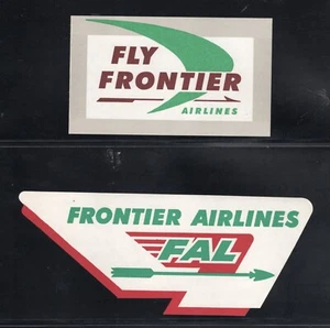 FRONTIER AIRLINES ORIGINAL BAGGAGE LABELS MINT CONDITION - Picture 1 of 1