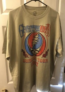 Grateful Dead Unisex Tee 1987 Summer Tour Logo Tan Graphic Shirt Men’s Size XXL - Picture 1 of 6