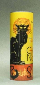 Le Chat Noir Black Cat Ceramic Cylinder Museum Vase Artist Steinlen - Picture 1 of 1