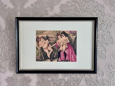 Gerahmter Kunstdruck von Georges Mouton „An vorderster Front/Dans le bordel“1890 - Bild 1 von 4