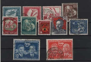 EAST GERMANY DDR 1951 PART YEAR USED STAMPS MICHEL VALUE EURO 130.00 - Picture 1 of 1