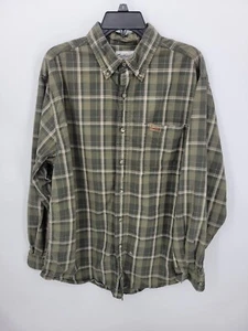 Carhartt Hemd Herren Large grün kariert Langarm Knopfleiste Arbeit 90s Grunge - Bild 1 von 11