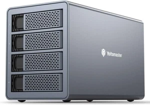 4 Bay Type C Hard Drive Enclosure External Daisy Chain Fr 2.5" 3.5" SATA HDD 64T - Picture 1 of 10
