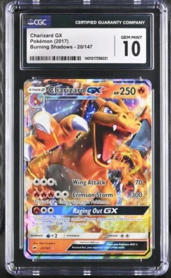 Charizard GX #20 Pokémon Burning Shadows CGC Gem Mint 10 - Image 1 of 2