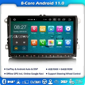 9" Android 12 Car Stereo DAB+OPS for VW PASSAT GOLF 5 JETTA CADDY Tiguan 8-Core - Picture 1 of 12