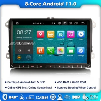 9" Android 12 Car Stereo DAB+OPS for VW PASSAT GOLF 5 JETTA CADDY Tiguan 8-Core - Image 1 of 4