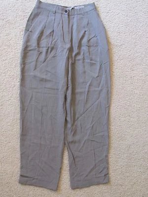 Nuevo pantalón vintage para mujer también conocido como Eddie Bauer calce inverso gris 6P 6 Petite Foto 1 de 4