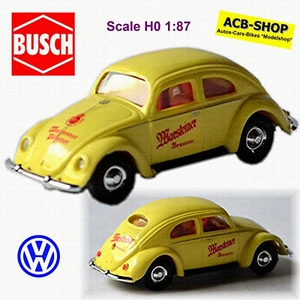 VW Maggiolino Oval Window Warsteiner Birreria 1953-57 Giallo 1:87 Busch 42769 - Foto 1 di 4