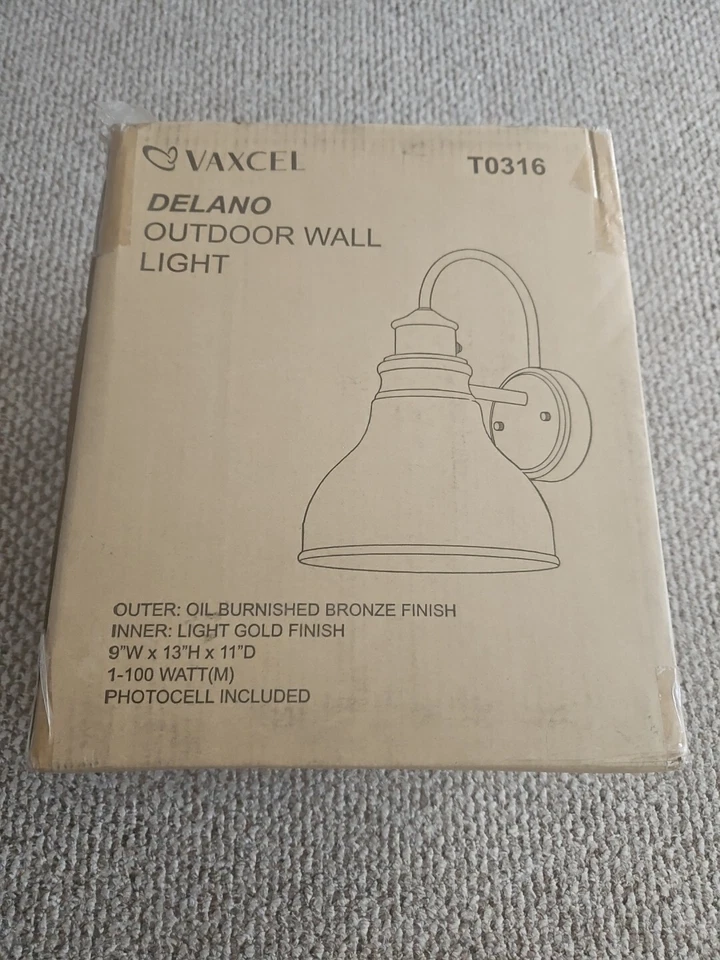 Aplique de pared exterior Vaxcel T0316 Delano 1 luz estilo granja y granero 13 Foto 1 de 1