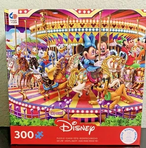 Disney MICKEY'S CAROUSEL -300PC LG FORMAT Puzzle - New Sealed Box - 2021 RELEASE - Picture 1 of 5