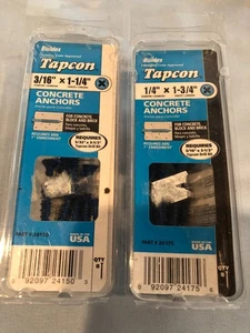 Tapcon Concrete Anchors (8) 3/16" x 1 1/4" & (7) 1/4" x 1 3/4" #JS - Picture 1 of 3
