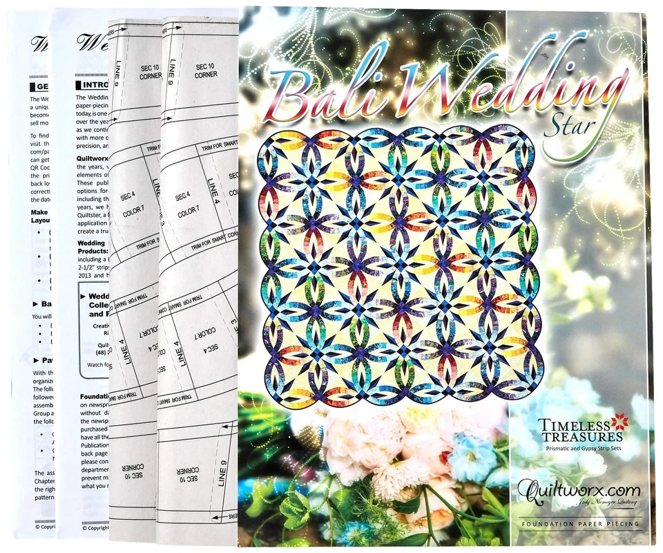 Quiltworx BCAC34102 Bali Wedding Star Pattern