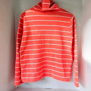 J.Crew orange & weiß gestreifter Pullover Sweatshirt super weich Damen Gr. M - Bild 1 von 9